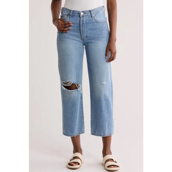 NWT Etica Altin Loose Crop Jeans Ithaca Wash Size 25 - Picture 1 of 8